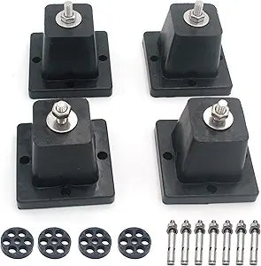 Anti-Vibration Shock Absorbing Rubber Ground Stand Mounting Bracket for HVAC, Central Air Conditioning or Mini Split Air Conditioner Condenser Pad Damping Compressor Feet (Large∩╝36000-75000BTU∩╝)