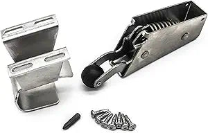 The Kason 1095 Stainless Steel Closer with 1094 Adjustable Stainless Steel Wide Hook, 7/8" to 1 5/8 Offset and Hardware KIT
