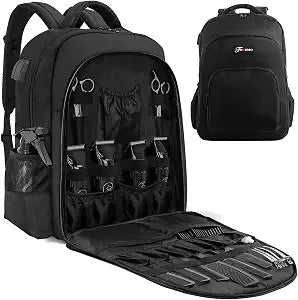 TORIBIO Barber Supplies Bag Backpack for Men, Clipper Tool Bookbag
