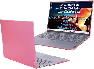 mCover Case ONLY Compatible for 2023-2026 16" Lenovo ThinkBook 16 G6 / G7 / G8 / G9 Series Windows Notebook PC(NOT Fitting Any Other Lenovo Models)- Pink