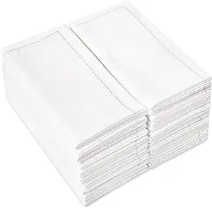 FIVE STAR NAPKINS White Hand Towel - 100% Cotton, Disposable Hand Towels for Bathroom - Cotton Guest Napkins, 10.6" x 10.6" (Folded 5" x 3 ") - 30 Units