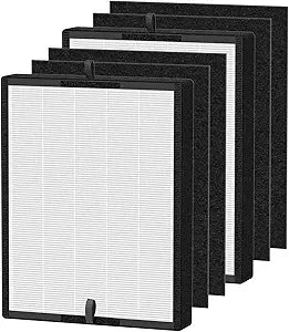 45i Replacement Filter Fit for Alen BreatheSmart Flex Filter, True HEPA Fit for Alen Air Puri-fier, 2 True HEPA Filters + 4 Carbon Pre- Filters For Alen Air Puri-fier Filter Replacement B4-Pure / Fl40