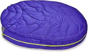 Ruffwear, Highlands Dog Sleeping Bag, Water-Resistant Portable Dog Bed for Outdoor Use, Huckleberry Blue, Medium
