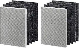 Nispira 9287201 HEPA + Carbon Replacement Filter Set Compatible with Fellowes AeraMax 290 300 DX95 HF-300 Fellowes AP-300PH Air Purifier. 2 Sets