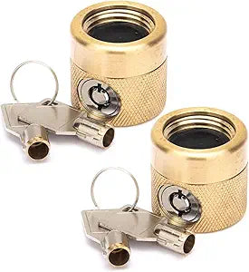 The FaucetLock | Heavy Duty Brass Construction | Prevents Water Theft & Secures Outdoor Bibbs | Promotes Water Conservation | Keyed The Same | FSS 50 | 2 Pack