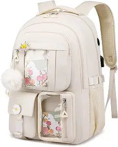 kadilong School Backpack for Teen Girls,Cute Backpacks for Women Aesthetic Bookbag Laptop Bag Back Pack for Middle School