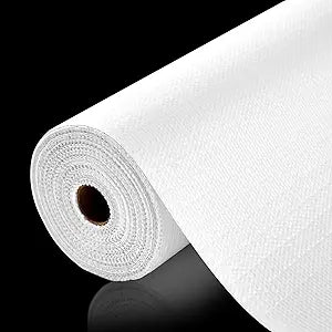 Drawer and Shelf Liner, Non-Slip Kitchen Cabinet Liners Non-Adhesive Thick Strong Grip Waterproof Washable Mats Protect Dresser Shelves Cupboard Bathroom Cabinets, White, 12 in X 30 FT