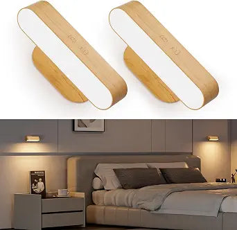 Hensam Battery Operated Wall Sconces Set of 2, Rechargeable & Cordless