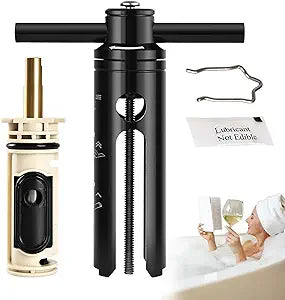 2026 New 104421U Cartridge Puller Tool,Complimentary 1222 Replacement Cartridge and lubricant,For Moen 1222 1225 1220,Tub and Shower Faucet Cartridge Remover for Moen Posi-Temp Valve