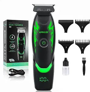 AMULISS Beard Trimmer for Men,Zero Gapped Professional Hair Edger Clippers