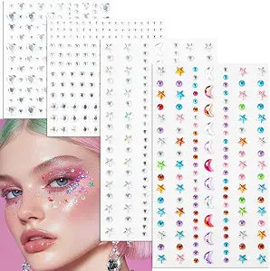 Face Gems Hair Gems Eye Gems Self-Adhesive