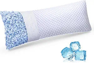 OSBED Cooling Adjustable Shredded Memory Foam Body Pillow - Temperature-Regulating for All Sleepers with Dual Airflow Ventilation(CertiPUR-US & Hypoallergenic & Machine Washable)