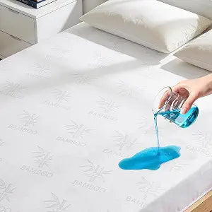 Waterproof Mattress Protector King Size - Cooling Breathable Mattress Cover for King Bed, Noiseless Soft Bed Pad Cover, Snug Fit Deep Pocket 6''18'', Ideal for Dorms & Guest Rooms, White