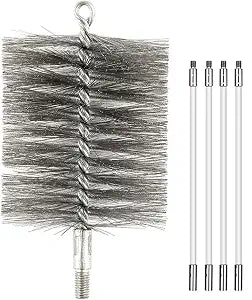 50 in Tent Wood Burning Stove Pipe Cleaning Brush Stainless Steel Bristles