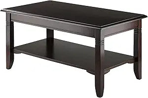 Winsome Nolan Coffee Table, Small Table with Shelf Storage, Practical and Elegant Living Room Decor, Stylish Furniture Essentials for New Homes, Apartments