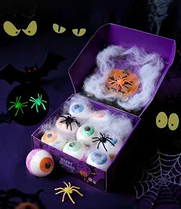 Halloween Bath Bombs for Kids Gifts: 9 Pcs Eyeball with Toy Inside Surprise