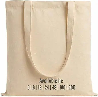 Salt Earth 100% Cotton Tote Bag, Canvas Tote Bags Bulk, Reusable Totes for Grocery, Shopping, Beach, Storage, Travel & Gift