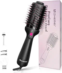 1300W Hair Dryer Brush,4 in 1 Blow Dryer Brush,Black