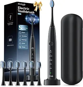 OasiSmile X610 Sonic Electric Toothbrush for Adults,5 Modes & 6 Brush Heads