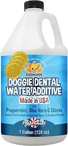 Bodhi Dog Peppermint Dental Water Additive for Dogs & Puppies - Freshens Breath, Reduces Tartar, Promotes Healthy Gums - Oral Care for Teeth & Breath - Supports Clean Mouth - Made in USA (128 Fl Oz)