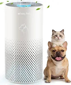 Afloia Air Purifier for Bedroom and Pets Home up to 1780 Ft┬▓, 5-in-1 HEPA Filter Air Cleaner with Washable Pre-Filter, Removes Pet Hair, Odors, Dander & Allergies, 22dB Quiet Sleep Mode (Kilo Pet)