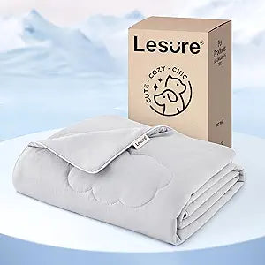 LE SURE Premium Cooling Blankets for Large Dogs - Washable Dog Cooling Throw Blanket with Q-MAX>0.4Durable Self Cooling Pet Mat for Cat, Soft Cooling Summer Blanket for Hot Weather, Grey, 40x50