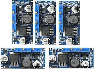5pcs LM2596S Constant Current Led Driver DC-DC 3A Adjustable 7V-35V Step-Down CC/CV Power Supply Module LM2596S-ADJ Constant Current Voltage Regulator