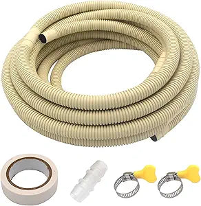 HANSUM Mini Split Drain Hose Air Conditioner Parts & Accessories Pipe Water Tube Pump Universal Line Set Cover for AC Drainage Hvac Extender Outside (25FT)