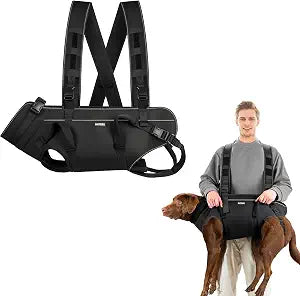 OneTigris Dog Backpack Carrie, Lift Harness with Handle for Large Dogs, Reinforced Padded Dog Sling for Joint Injuries, Arthritis, Ideal for Stairs, Elderly Dogs Fits 85-140 lbs
