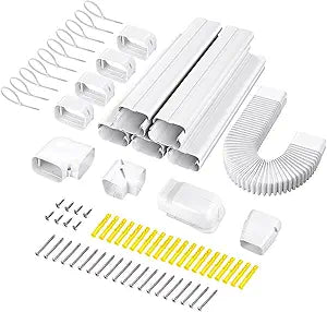 Mini Split Line Set Cover: 4Γ│ W 10 Ft Decorative PVC LineSet Cover for Mini Split Air Conditioner, HVAC, Central AC & Heat Pump Systems, Perfect for Outside Use