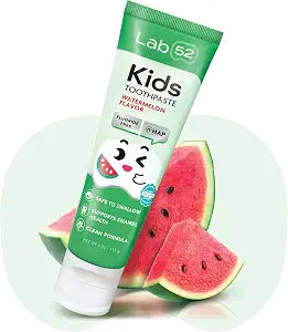 LAB52 Fluoride Free Kids Toothpaste, Nano Hydroxyapatite Xylitol Watermelon