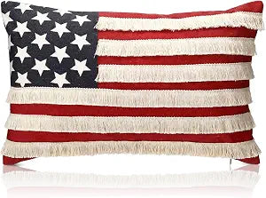 Yousoontic 4th of July Patriotic Throw Pillow 19 x 10 in Vintage American Flag Pillow Red White Blue Patriotic Striped Stars Lumbar Cushion 250th Anniversary Decor for Sofa Couch Bed