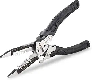 HURRICANE 6-in-1 Wire Stripper, Crimping Tool, Wire Cutter Stripping Tool, Multifunctional Electrical Pliers for Cable Stripper, Wire Crimper(8-18 AWG Solid, 10-20 AWG Stranded)