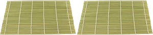 Helen's Asian Kitchen Sushi Mat, 9.5-Inches x 8-Inches, Natural Bamboo (Pack of 2)