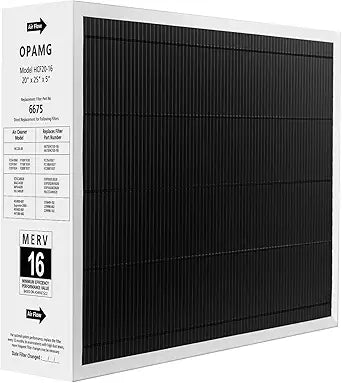 20x25x5 MERV 16 Air Filter, 1 Pack, Replacement for Lennox 6675/HCC20-28, Honeywell, Carrier, Trion Air Bear Furnace HVAC Systems (Part HCF20-16)