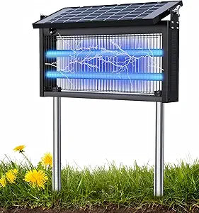 Bug Zapper Outdoor - Mosquito Repellent Outdoor Patio,Solar Bug Zapper Indoor,Waterproof Portable Fly Zapper,High Powered 4500V Mosquito Zappers Killer for Home,Patio,Camping