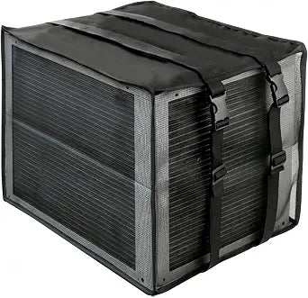 AC Cover for Outside, 21.6x16.5x15inch Breathable Air Conditioner Cover with Double Straps, Waterproof Window AC Unit Cover, All Seasons Protect Against Leaves,Weeds,and Debris
