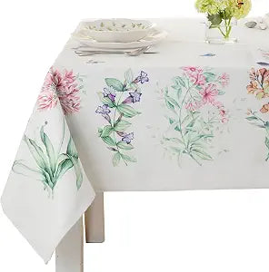 Lenox Butterfly Meadow Garden Tablecloth, Multicolor, 60" W x 102" L
