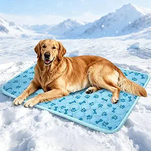 Upgraded Dog Cooling Mat for Dogs& Cats,Ice Silk Self Cooling Mat for Dogs(Q-Max>0.5),Washable Breathable Non-Slip Summer Dog Bed Mats for Crate Car Sofa Indoor Outdoor,Light Blue 35.427.5in