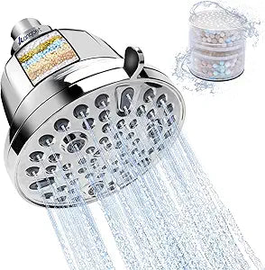 Filtered Shower Head - Water Softener Shower Head - Shower Filter for Hard Water Remove | Reduces Impurities Chlorine and Harmful Substances - Chrome