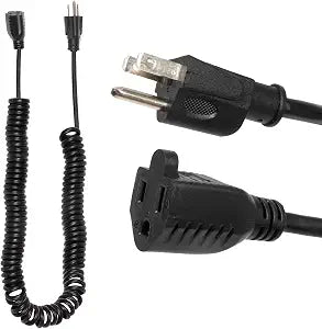 Iron Forge Cable 14 Gauge Black Coiled Extension Cord, 20 Ft - 3 Prong