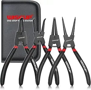 WISEUP Snap Ring Pliers Set, Heavy Duty 4PCS-7 inch Circlip Pliers Kit