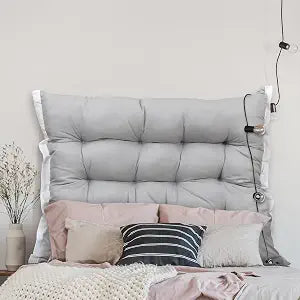 Threehoney Extra Large Plush Tufted College Headboard Dorm Bed Headboard Pillow 39.4 x 35.4 x 3.2 Inches Support Reading Backrest Back Freshman College Dorm Room Supplies