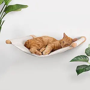 7 Ruby Road Cat Wall Hammock  Wall Mounted Cat Bed for Large Cats  Wood Perch Shelf, Cat Hammock for Wall, Holds Up to 35 lbs