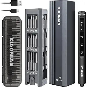 3.7V Precision Electric Screwdriver Set,76 IN 1 Mini Electric Screwdriver Cordless Set with USB Charging,5 Torque Settings Repair Tool Kit for Electronics Phone Camera Laptop Watch