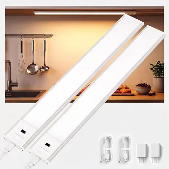 Under Cabinet Light,2Pcs 15.7 Inch Plug in LED Closet Light with Hand Wave