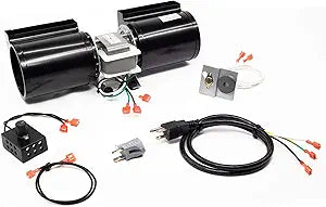 GFK-160 Fireplace Blower Fan Kit for Heat N Glo, & More - Ball Bearing, Energy-Efficient Fireplace Fan Blower Kit w/Quiet High Airflow Motor - Easy-to-Install Home Heating Accessories