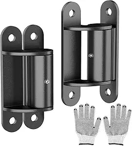Heavy Duty 7 Face Mount Bolt on Weld on Roller Bearing Gate Hinges for Large Driveway Vehicular Pedestrian Swing Gates Up to 1100 Pounds, Lubricable Iron Gate Hinge 1 Pair
