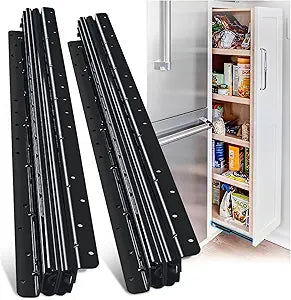 Undermount Heavy Duty Drawer Slides Rail Bottom Mounted Full Extension Hidden Drawer Runners Ball Bearing Glides Staircase Cupboard Cabinet Wardrobe 16 24 32 40 Inch (loads up to 260 lbs)1 Pair