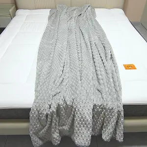 Ahinahwap Water Resistant Blanket for Bed Couch Sofa, 60"x80" Reversible & Washable Microfiber Blanket, Queen Size Waterproof Throw, Pet Friendly & Leakproof (Glacier Gray/Cloud Gray)
